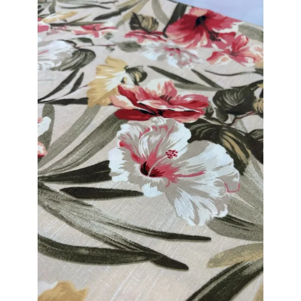 Tropical Hibiscus Tablecloth 60X 100 Cotton